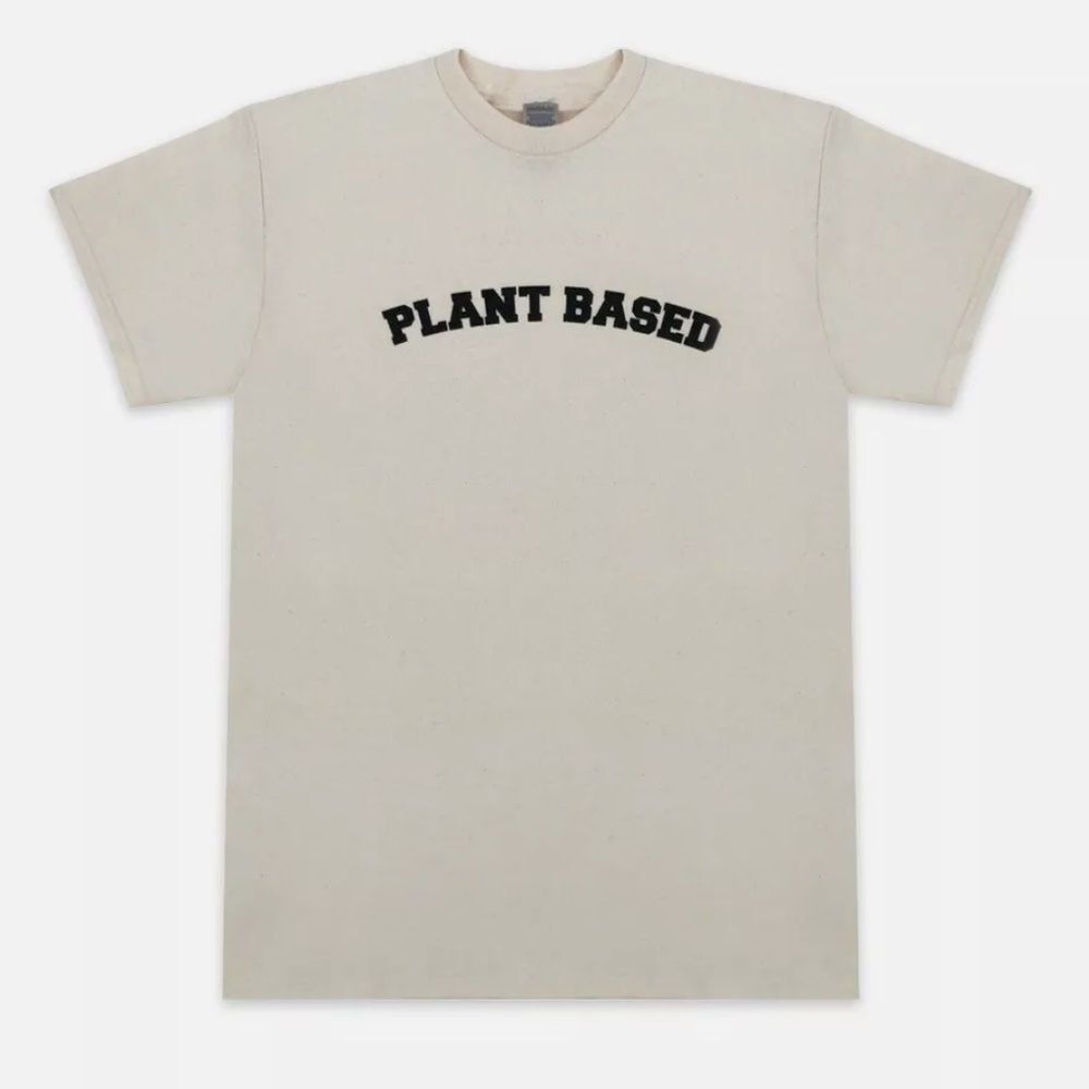 Plant Based Vegan Natural Cotton Black Graphic Eco Message Support Unise…